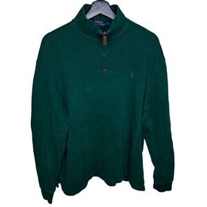 Polo Ralph Lauren Pine Green 1/2 Zip Pullover Mens Large